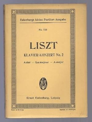 Image du vendeur pour Konzert No. 2 A dur fr Pianoforte mit Pianoforte [i. e. Orchester] (= Eulenburgs kleine Partitur-Ausgabe, No. 720). mis en vente par Antiquariat Bcherstapel