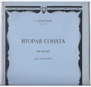 Bild des Verkufers fr Vtoraja Sonata (Re-minor) dlja fortepiano. Sotsch. 14 [2. Sonate d-Moll, Op. 14 (1912)]. zum Verkauf von Antiquariat Bcherstapel