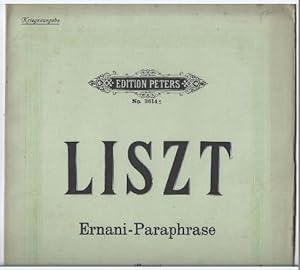 Imagen del vendedor de Ernani-Paraphrase fr Klavier zu 2 Hnden (= Edition Peters, Nr. 3614c). Kriegsausgabe. a la venta por Antiquariat Bcherstapel