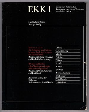 Seller image for Evangelisch-Katholischer Kommentar zum Neuen Testament. Vorarbeiten, Heft 1. for sale by Antiquariat Bcherstapel