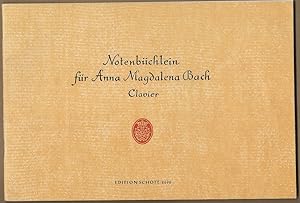 Seller image for Notenbchlein fr Anna Magdalena Bach (= Edition Schott 2698). Piano. for sale by Antiquariat Bcherstapel