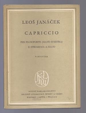 Imagen del vendedor de Capriccio per Pianoforte (Mano Sinistra) e Stromenti a Fiato (1926). Partitura. a la venta por Antiquariat Bcherstapel