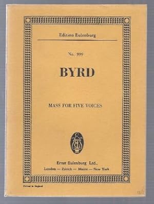 Immagine del venditore per Mass for five Voices (= Edition Eulenburg, No. 999). Partitur. venduto da Antiquariat Bcherstapel