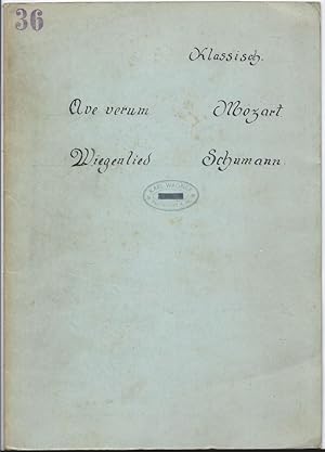 Imagen del vendedor de Ave verum de W. A. Mozart (= Les chefs d'oeuvre classiques. Collection Salabert pour les grands et petits orchestres, No. 19). Salonorchester. 6 Stimmen. a la venta por Antiquariat Bcherstapel