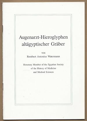 Immagine del venditore per Augenarzt-Hieroglyphen altgyptischer Grber. venduto da Antiquariat Bcherstapel