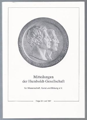 Seller image for Mitteilungen der Humboldt-Gesellschaft fr Wissenschaft, Kunst und Bildung e. V. Folge 33, Juli 1997. for sale by Antiquariat Bcherstapel