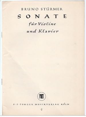 Bild des Verkufers fr Sonate fr Violine und Klavier, Werk 117. zum Verkauf von Antiquariat Bcherstapel