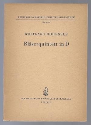 Image du vendeur pour Blserquintett in D fr Flte, Oboe, Klarinette, Horn und Fagott (= Breitkopf & Hrtels Partitur-Bibliothek, Nr. 3914). mis en vente par Antiquariat Bcherstapel