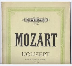 Bild des Verkufers fr Konzert Es-Dur (KV 271) / Konzert fr Klavier und Orchester (= Edition Peters, Nr. 3309f). Ausgabe fr zwei Klaviere. zum Verkauf von Antiquariat Bcherstapel