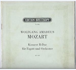 Bild des Verkufers fr Konzert B-Dur (KV 191) fr Fagott und Orchester (= Edition Breitkopf, Nr. 3396). Fagott und Klavier. zum Verkauf von Antiquariat Bcherstapel