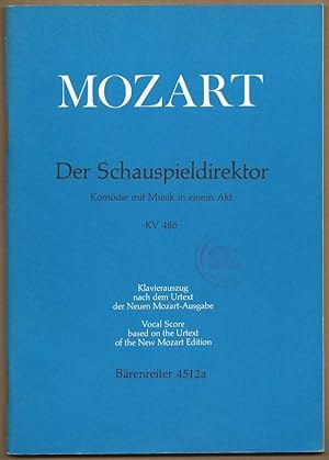 Bild des Verkufers fr Der Schauspieldirektor. Komdie mit Musik in einem Akt von Gottlieb Stephanie dem Jngeren, KV 486 (= Brenreiter 4512a). Klavierauszug nach dem Urtext der Neuen Mozart-Ausgabe. zum Verkauf von Antiquariat Bcherstapel