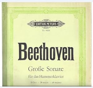 Bild des Verkufers fr Groe Sonate fr das Hammerklavier B-Dur op. 106 (= Edition Peters, Nr. 4029). zum Verkauf von Antiquariat Bcherstapel