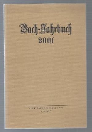 Seller image for Bach-Jahrbuch. 87. Jahrgang 2001. for sale by Antiquariat Bcherstapel
