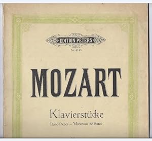 Bild des Verkufers fr Klavierstcke / Piano Pieces / Morceaux de Piano (= Edition Peters, Nr. 4240). Urtext. zum Verkauf von Antiquariat Bcherstapel