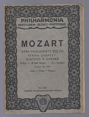 Image du vendeur pour Streichquartett XVII (IV) / String Quartet / Quatuor a Cordes B-Dur (KV 458) (= Philharmonia Taschenpartituren, No. 330). mis en vente par Antiquariat Bcherstapel
