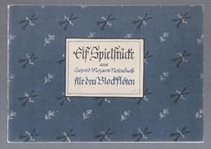 Bild des Verkufers fr Elf Spielstcke aus Leopold Mozarts Notenbuch (1762) fr drei Blockflten (c'', f'' und c'). zum Verkauf von Antiquariat Bcherstapel