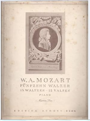 Bild des Verkufers fr Fnfzehn Walzer / 15 Waltzes / 15 Valses (= Edition Schott, Nr. 2504). Piano. zum Verkauf von Antiquariat Bcherstapel