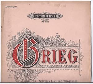 Bild des Verkufers fr Solvejgs Lied und Wiegenlied aus Peer Gynt (= Edition Peters, Nr. 3515). Klavier zu zwei Hnden. Kriegsausgabe. zum Verkauf von Antiquariat Bcherstapel