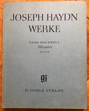 Bild des Verkufers fr Messen Nr. 5-8 (Kleine Orgelmesse, Mariazellermesse, Paukenmesse, Heiligmesse) [Hob XXII: 7, 8, 9, 10] (= Joseph Haydn. Werke, Reihe XXIII, Band 2). Partitur. zum Verkauf von Antiquariat Bcherstapel