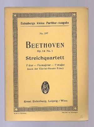 Bild des Verkufers fr Quartett F-Dur fr 2 Violinen, Viola und Violoncell op. 14 No. 1 (= Eulenburgs kleine Partitur-Ausgabe, No. 297). zum Verkauf von Antiquariat Bcherstapel