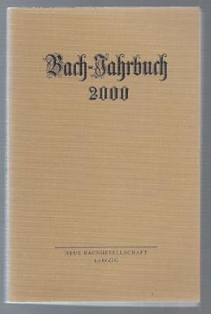 Seller image for Bach-Jahrbuch. 86. Jahrgang 2000. for sale by Antiquariat Bcherstapel