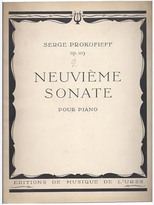 Bild des Verkufers fr Neuvieme Sonate pour Piano Op. 103 (1945-47). zum Verkauf von Antiquariat Bcherstapel