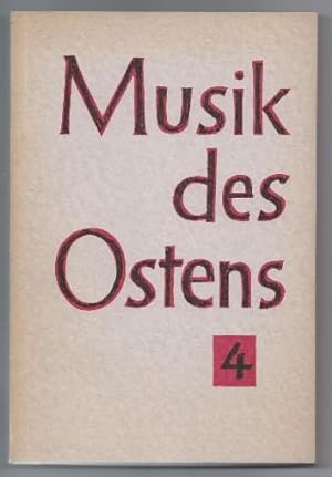 Immagine del venditore per Musik des Ostens. Sammelbnde der J.-G.-Herder-Forschungsstelle fr Musikgeschichte, 4. venduto da Antiquariat Bcherstapel