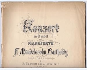 Immagine del venditore per Konzert in G moll fr Pianoforte von F. Mendelssohn Bartholdy Op. 25. venduto da Antiquariat Bcherstapel