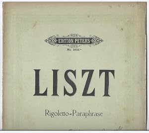 Bild des Verkufers fr Rigoletto-Paraphrase fr Klavier zu 2 Hnden (= Edition Peters, Nr. 3614a). zum Verkauf von Antiquariat Bcherstapel