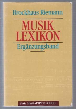 Bild des Verkufers fr Musiklexikon in vier Bnden und einem Ergnzungsband (nur der Ergnzungsband). zum Verkauf von Antiquariat Bcherstapel