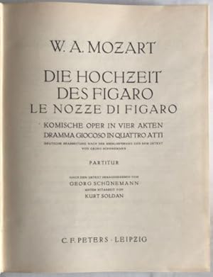 Image du vendeur pour Die Hochzeit des Figaro. Le Nozze di Figaro. Komische Oper in vier Akten / Dramma giocoso in quattro atti (= Edition Peters, Nr. 4504). Partitur. mis en vente par Antiquariat Bcherstapel