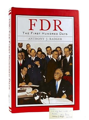 Seller image for FDR SIGNED The First Hundred Days for sale by Rare Book Cellar