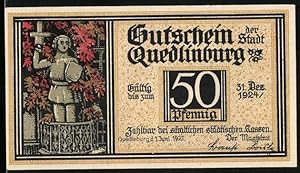 Bild des Verkufers fr Notgeld Quedlinburg 1921, 25 Pfennig, Klopstock`s Geburtshaus, Roland zum Verkauf von Bartko-Reher
