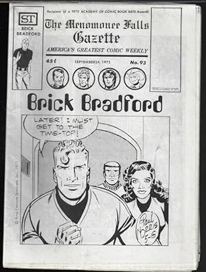 Seller image for THE MENOMONEE FALLS GAZETTE #93, September, Sept. 24, 1973 (Flash Gordon, Brick Bradford, James Bond, Johnny Hazard, Rip Kirby, Modesty Blaise, Mandrake the Magician, Tarzan, The Phantom, more) for sale by Books from the Crypt