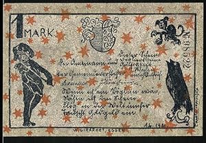 Bild des Verkufers fr Notgeld Ennigerloh 1921, 1 Mark, Wappen, Ortspartie zum Verkauf von Bartko-Reher
