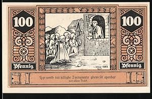 Bild des Verkufers fr Notgeld Wilsnack 1922, 100 Pfennig, Heiliges Sakrament, Ortspartie zum Verkauf von Bartko-Reher