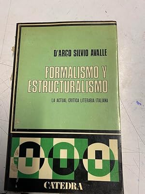 Seller image for FORMALISMO Y ESTRUCTURALISMO. LA ACTUAL CRITICA LITERARIA ITALIANA. for sale by Libros Ambig