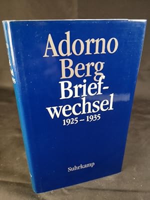 Imagen del vendedor de Theodor W. Adorno - Alban Berg Briefwechsel 1925 - 1935. Briefe und Briefwechsel Band 2. a la venta por ANTIQUARIAT Franke BRUDDENBOOKS