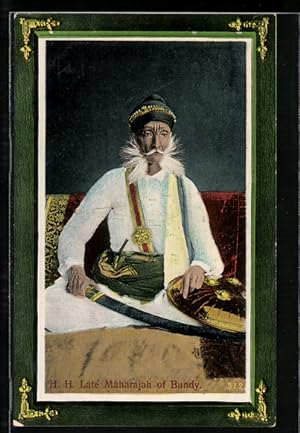 Ansichtskarte Bundy, H. H. Late Maharajah of Bundy