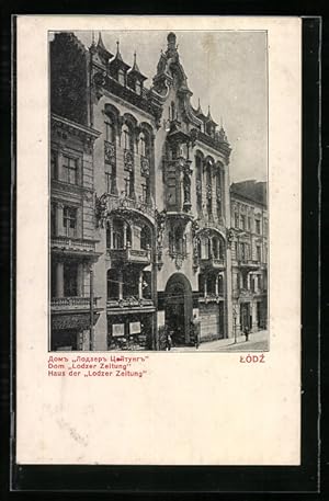 Ansichtskarte Litzmannstadt-Lodz, Haus der Lodzer Zeitung