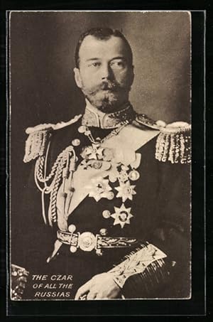 Ansichtskarte Portrait Zar Nikolaus II. von Russland in Uniform