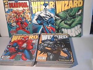 Wizard. The guide to Comics. 14 Hefte sowie Sonderheft Deadpool, zusammen 15 Hefte