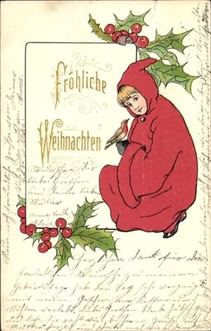 Künstler Ansichtskarte / Postkarte Fröhliche Weihnachten, Kind