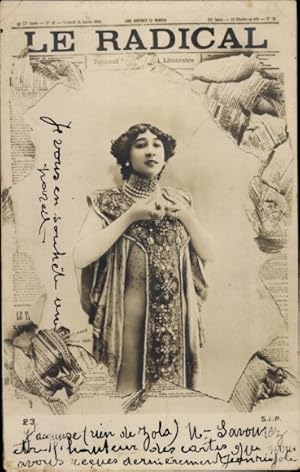 Zeitungs Ansichtskarte / Postkarte Tänzerin La Belle Otero, Le Radical