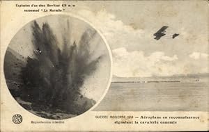 Ansichtskarte / Postkarte Moderner Krieg 1914, Flugzeug in der Aufklärung