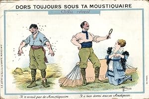 Künstler Ansichtskarte / Postkarte Guillaume, Albert, Dors Toujours sous ta Moustiquaire, Au reve...