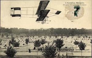 Ansichtskarte / Postkarte Military Aviation, Flugzeug Henry Farman