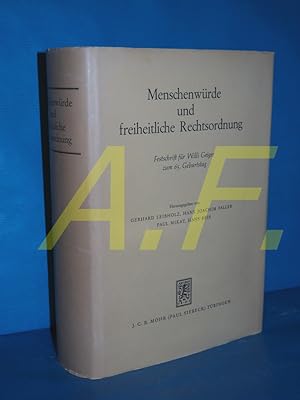 Immagine del venditore per Menschenwrde und freiheitliche Rechtsordnung : Festschrift f. Willi Geiger z. 65. Geburtstag venduto da Antiquarische Fundgrube e.U.