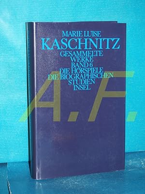 Immagine del venditore per Die Hrspiele, Die biographischen Studien (aus der Reihe: Gesammelte Werke, 7 Bnde: NUR Band 6) venduto da Antiquarische Fundgrube e.U.