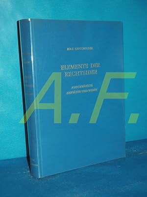 Seller image for Elemente der Rechtsidee : Ausgewhlte Aufstze und Reden for sale by Antiquarische Fundgrube e.U.
